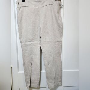 Maurice Midrise Beige Cropped Dress Pants